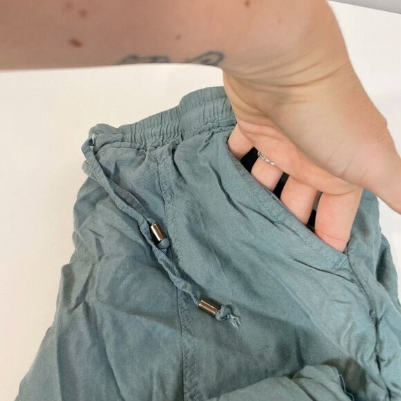 Sundance Womens Drawstring Casual Jogger Pants Green Size S Zipped Hem Mid Rise - Picture 2 of 11